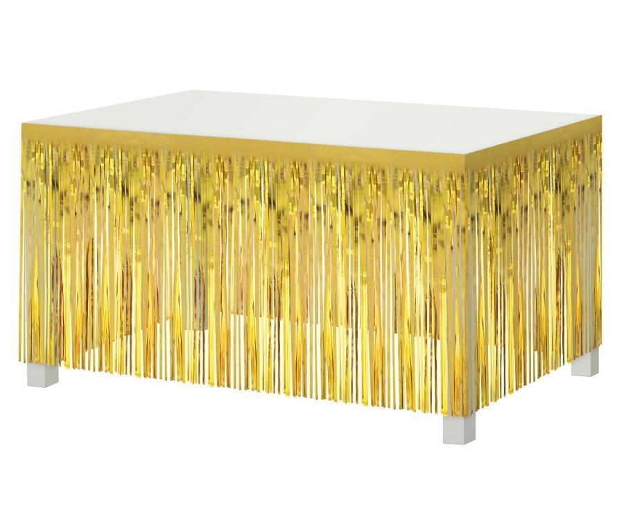 Zelta folijas galda svārki, 80 x 300 cm