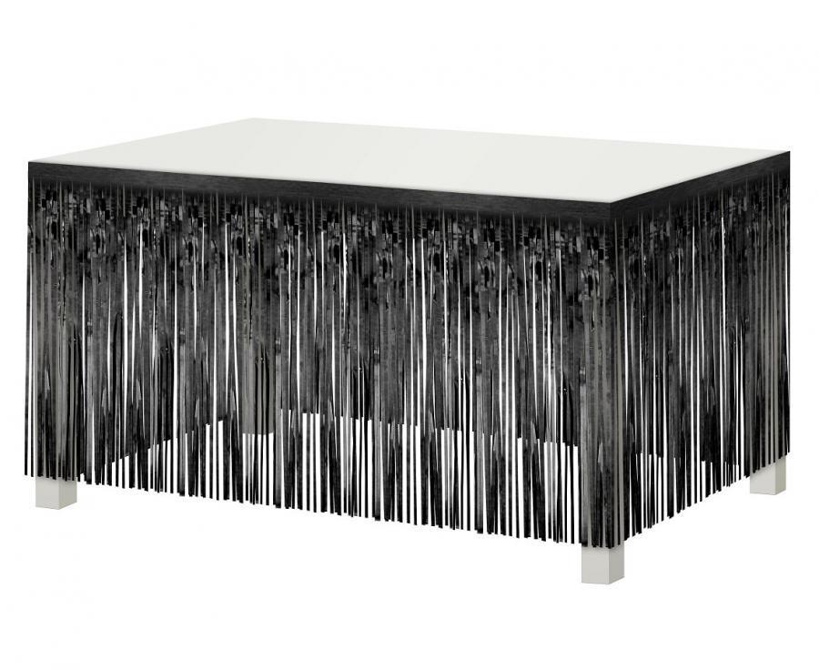 Melni folijas galda svārki, 80 x 300 cm