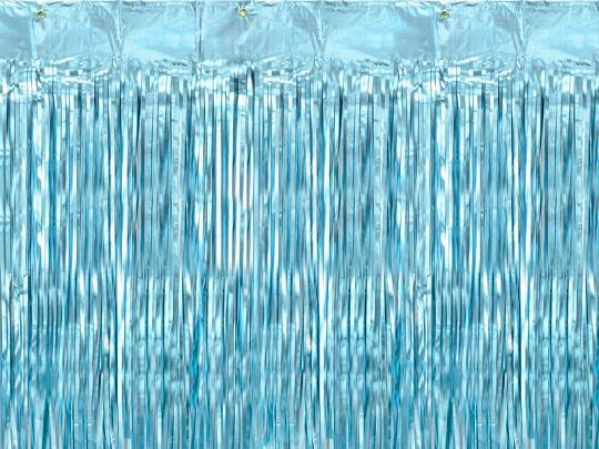 Gaiši zili folija aizkari, 90 x 250 cm