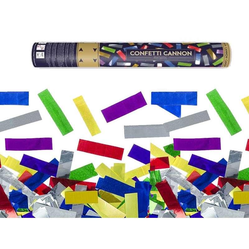 Plaukšķene ar daudzkrāsu folija stremelītēm, 40 cm