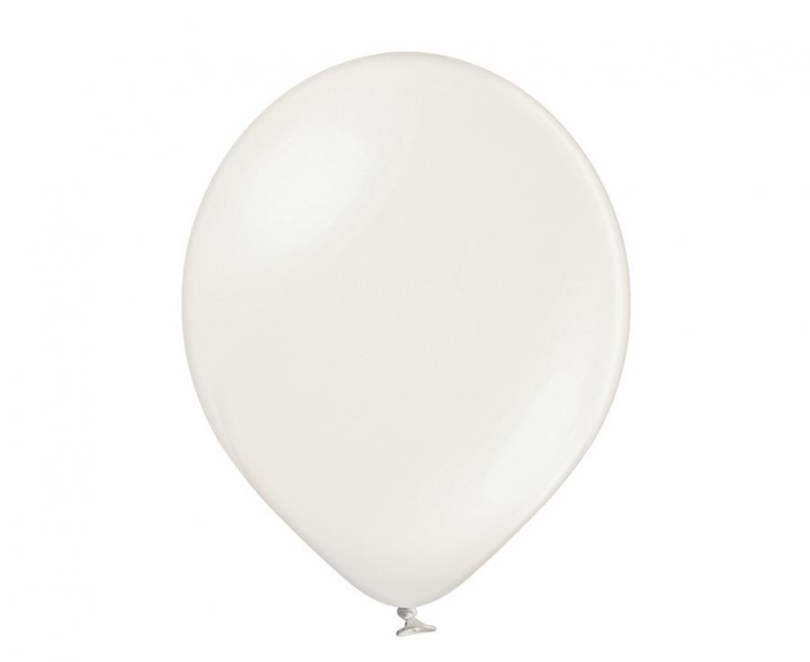 Perlamutra lateksa balons balts, 1 gab