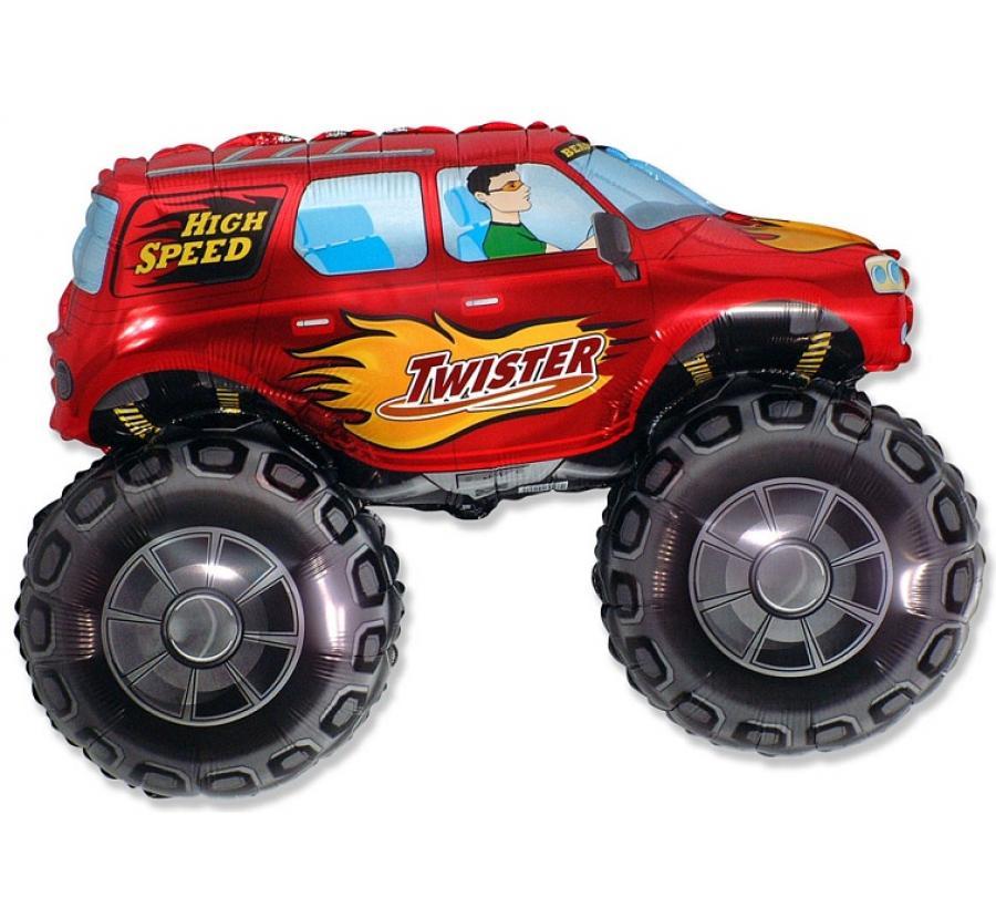 Folija balons "Sarkanais džips" , 75 cm