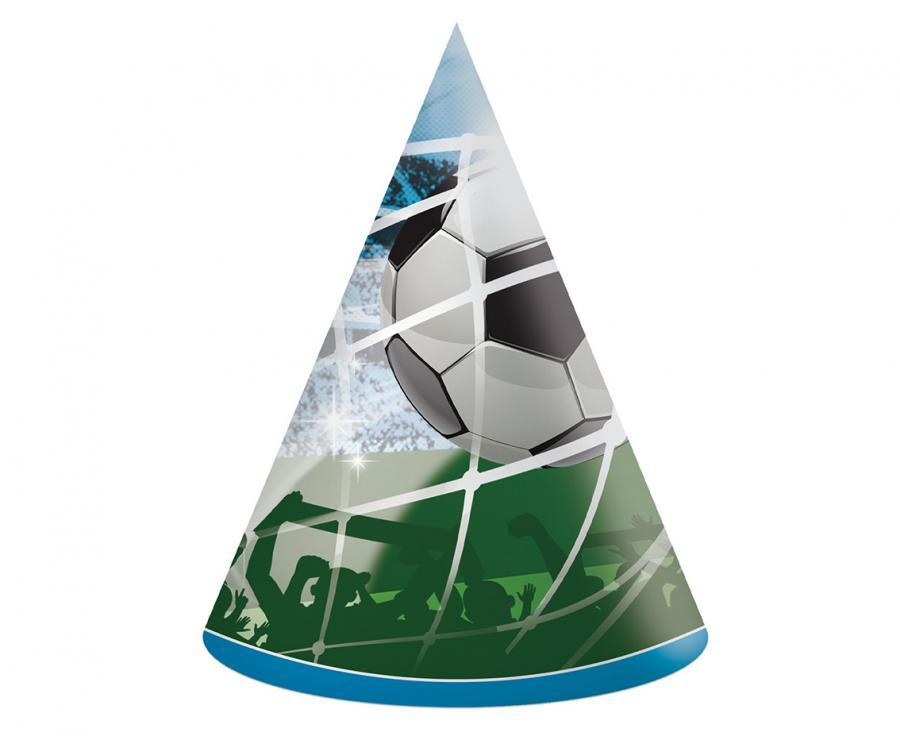 Svētku cepurītes "Futbols" 6 gab