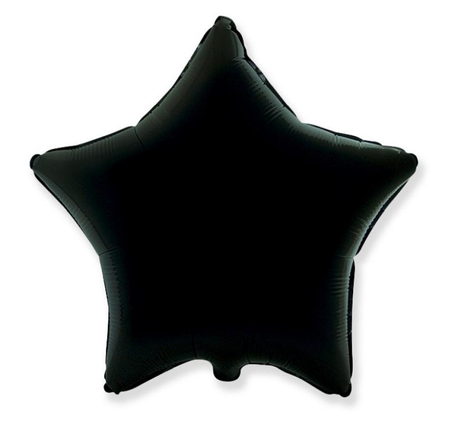 Folijas balons "Zvaigzne" melna, 45 cm