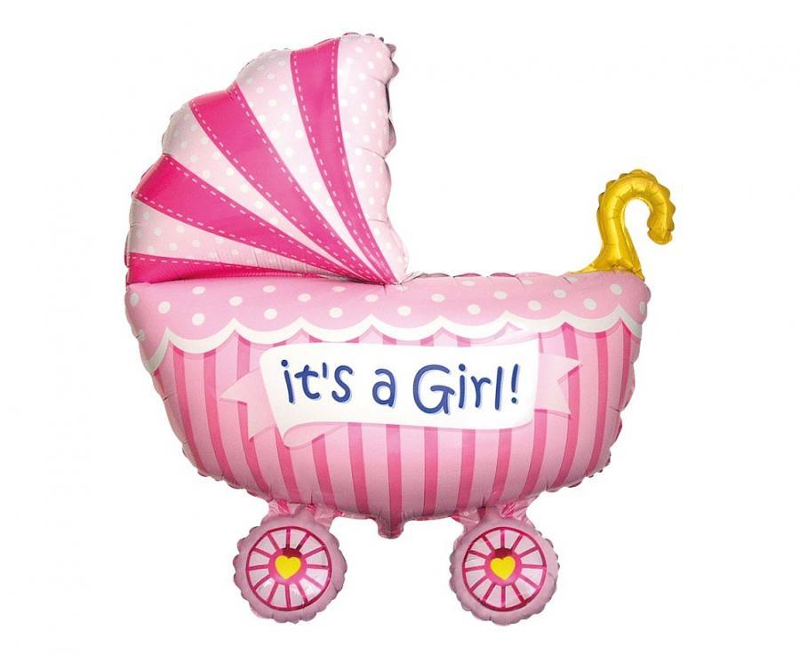 Folijas balons "Baby Girl", 60 cm