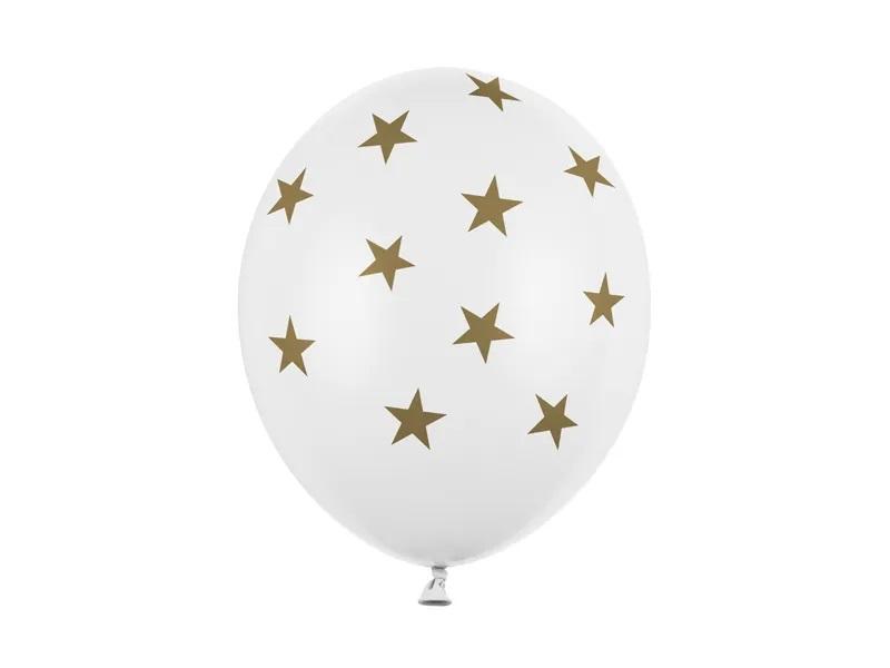 Lateksa baloni "Gold Stars", 1 gab