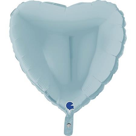 Folijas balons "Sirds"  gaiši zils, 80 cm