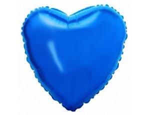 Folijas balons "Sirds" zils, 80 cm