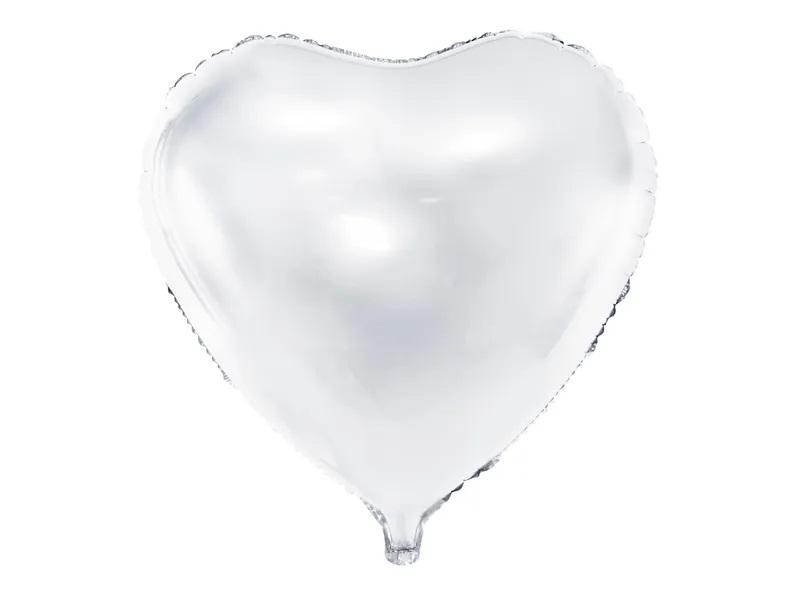 Folijas balons "Sirds"  balts, 60 cm