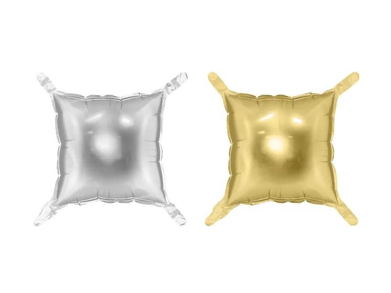 Folijas balona sienas dekorāciju segments, sudraba/zelta, 35 x 35 cm, 4 gab