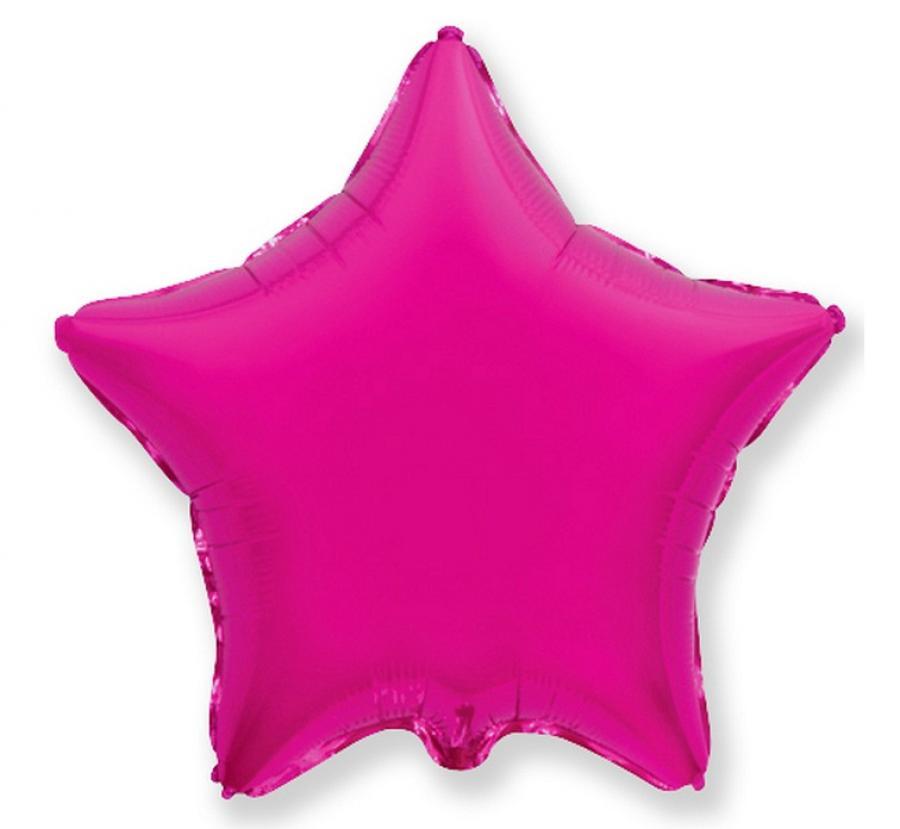 Folijas balons "Zvaigzne" tumši rozā, 45 cm