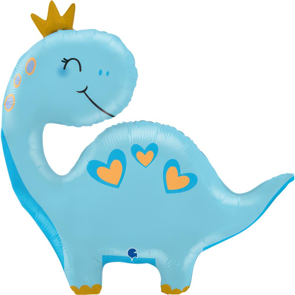 Folijas balons "Zils Dino", 71 cm