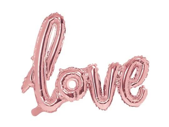 Folijas balons "Love" rozā , 73x59 cm