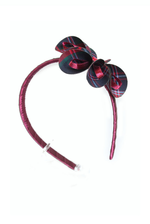 NAVY TARTAN HOOP FOR GIRL, MODEL001