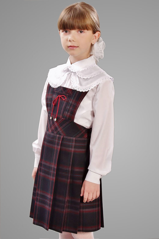 TARTAN PINAFORE FOR GIRL, MODEL 119