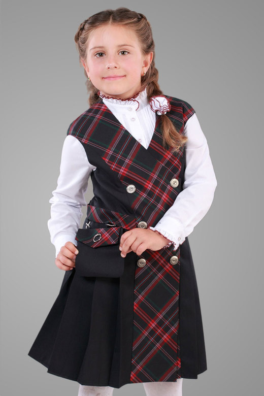 TARTAN DRESS FOR GIRL, MODEL 195