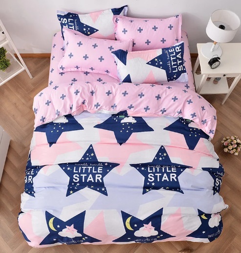 постельное белье little star розового цвета фото 1