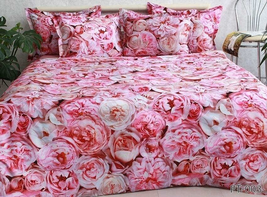 постельное белье розового цвета с розами фото 1