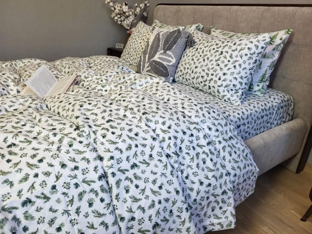 постельное белье фланель (байка) с еловыми веточками фото 1