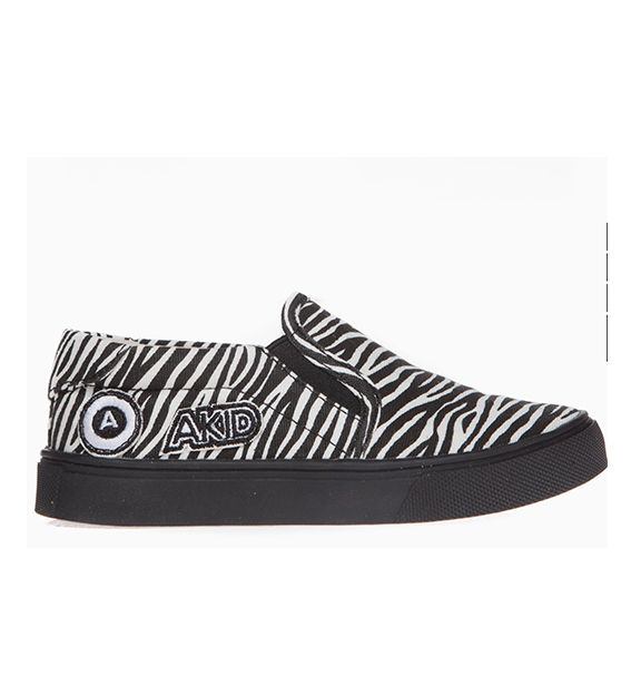 Сліпони AKID "ZEBRA", білий/чорний