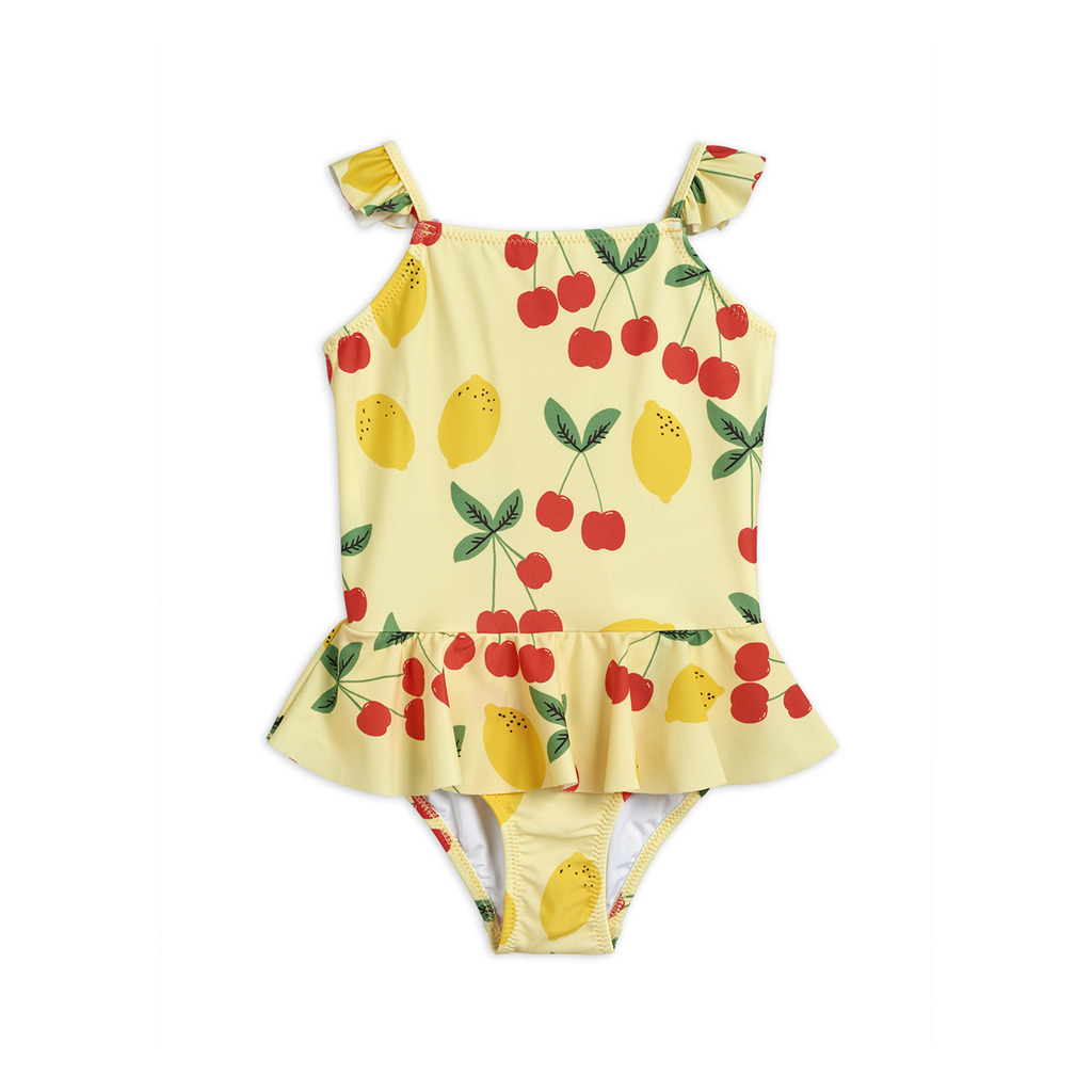Купальник MINI RODINI "CHERRY LEMONADE", жовтий