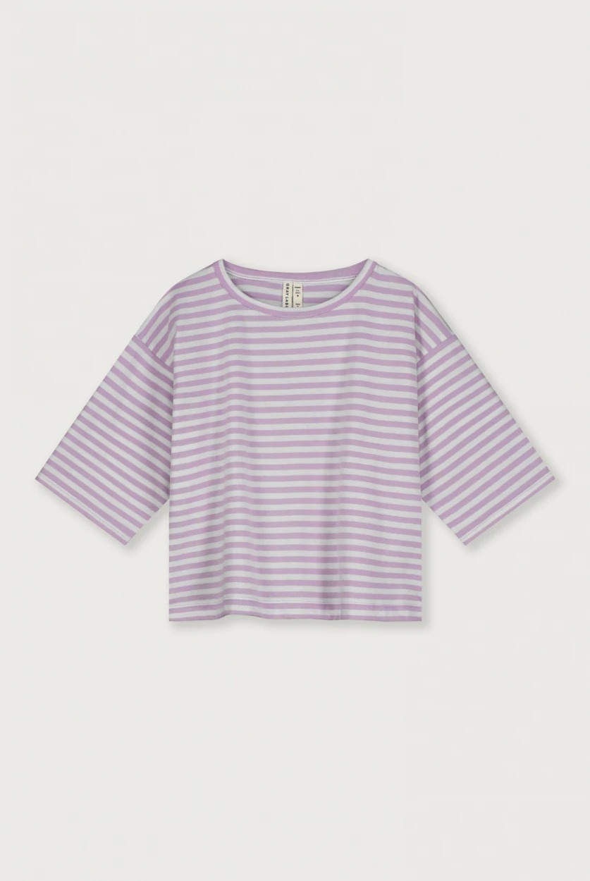 Лонгслив Gray Label "Dropped Shoulder", білий/бузковий