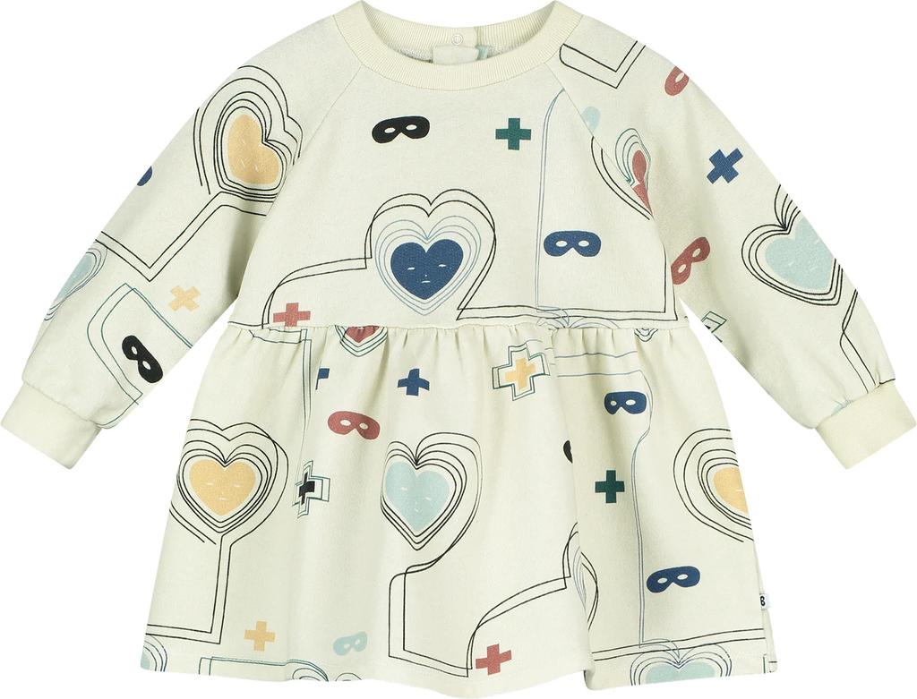 Сукня Beau LOves "Luna Hearts + Masks Baby", молочний