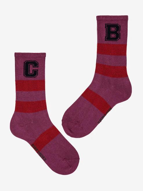 Шкарпетки Bobo Choses "BC Striped", фіолетовий