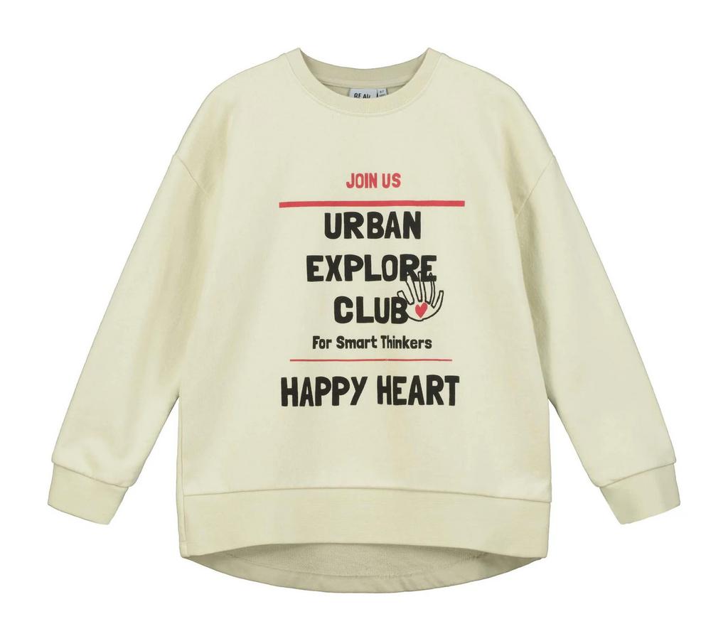 Світшот Beau LOves "Urban Explore Club", молочний