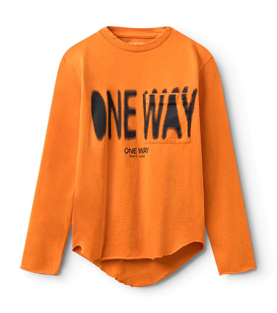 Лонгслив NUNUNU "ONE WAY", помаранчевий
