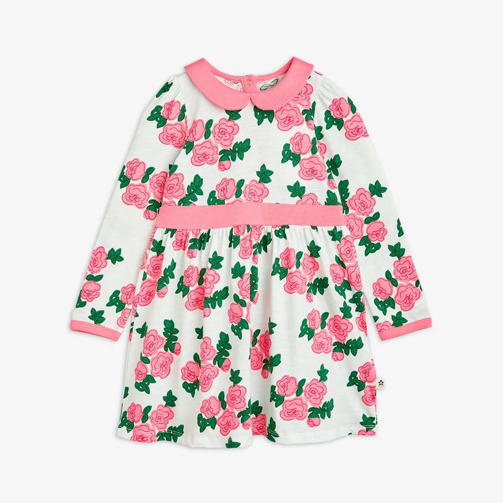 Сукня MINI RODINI "ROSES", білий/рожевий