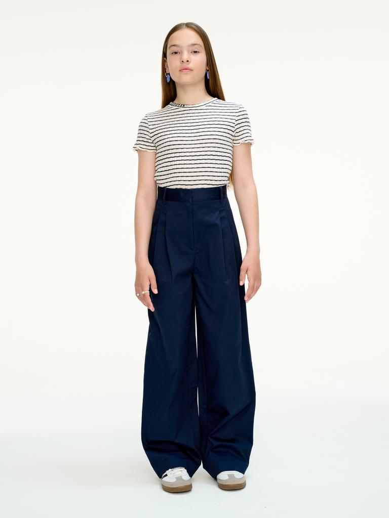 Брюки Les Coyotes de Paris "Pleated chino", синій