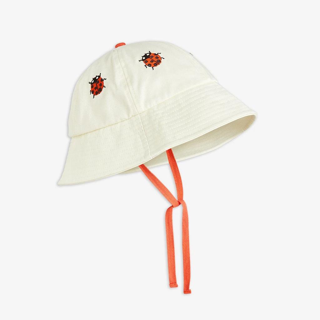 Капелюх MINI RODINI "Ladybug", білий