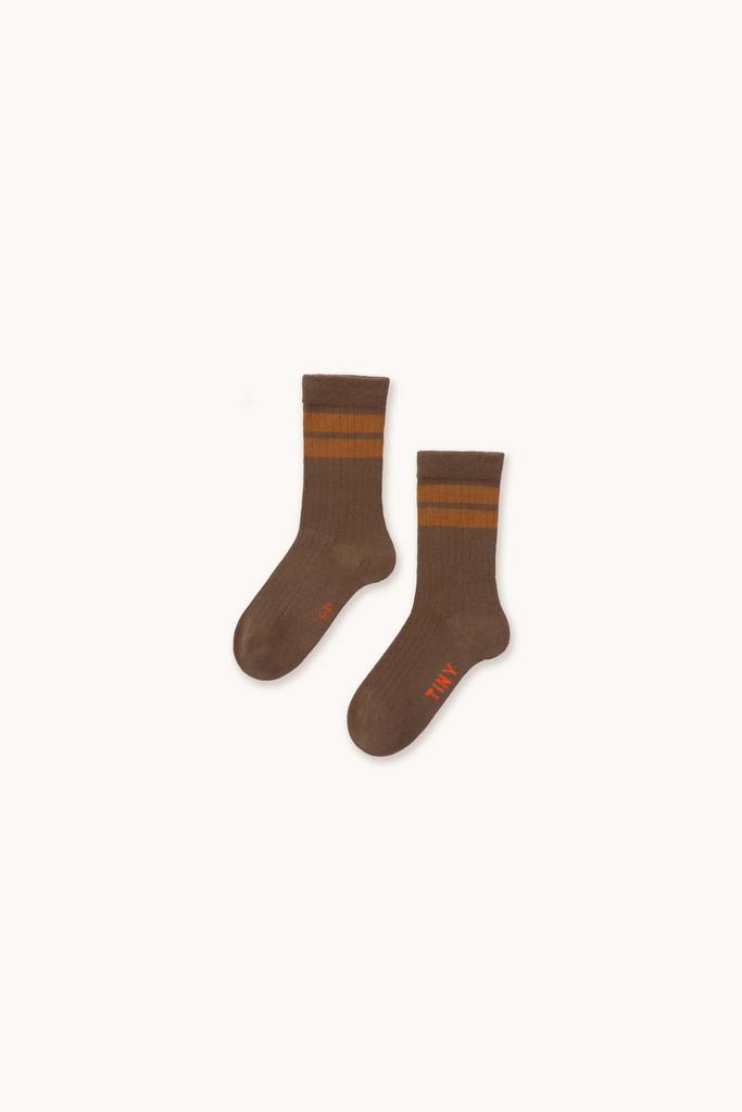 Шкарпетки Tinycottons "STRIPES", темно-коричневий