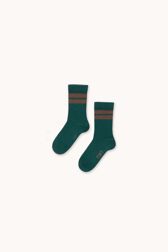 Шкарпетки Tinycottons "STRIPES", темно-зелений