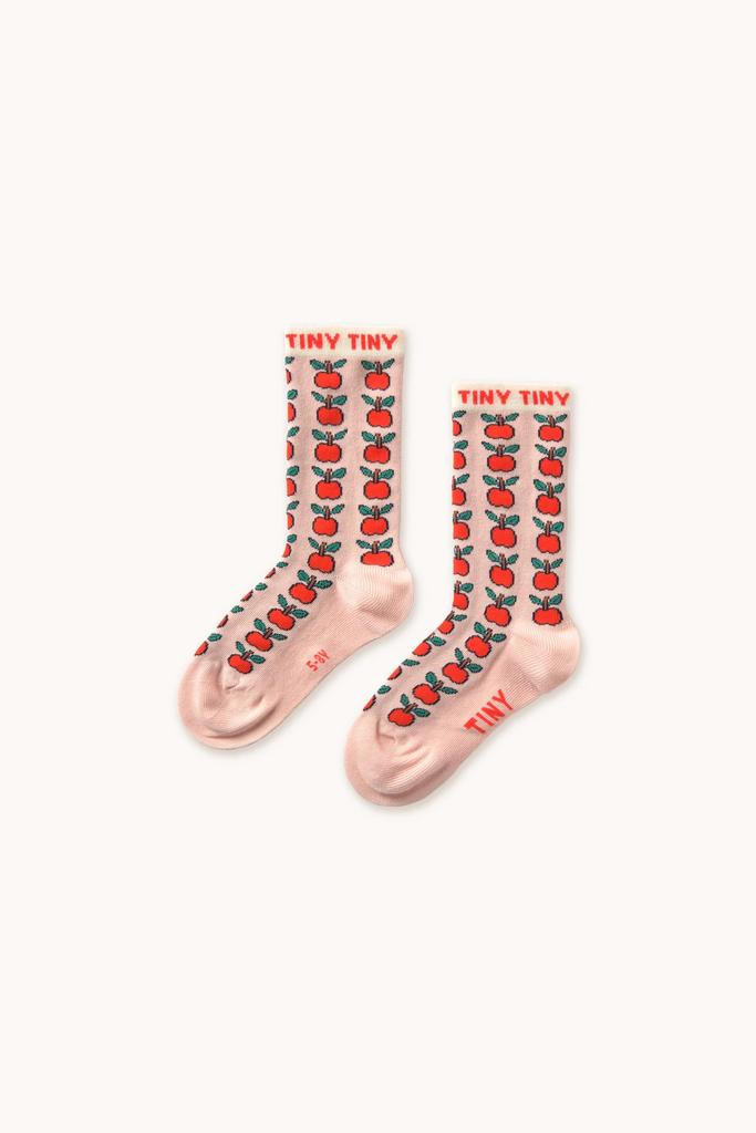 Шкарпетки Tinycottons "APPLES", рожевий