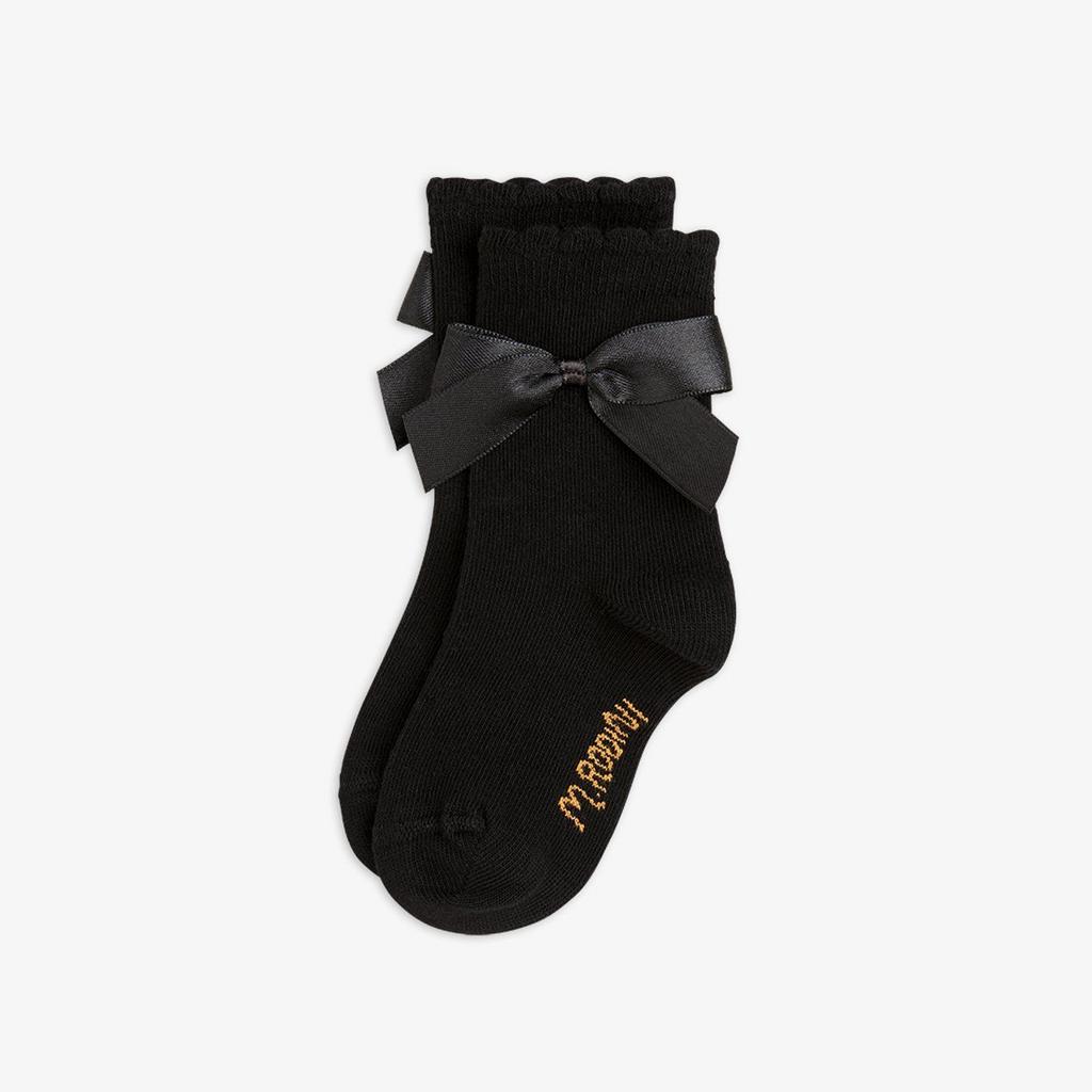 Шкарпетки MINI RODINI "Satin bow", чорний