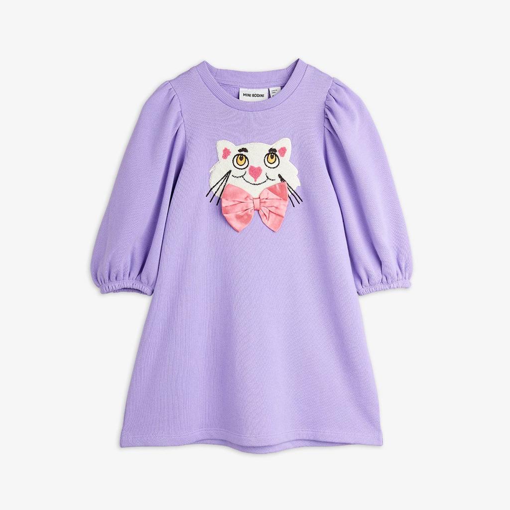 Сукня MINI RODINI "Cat with bowtie", бузковий