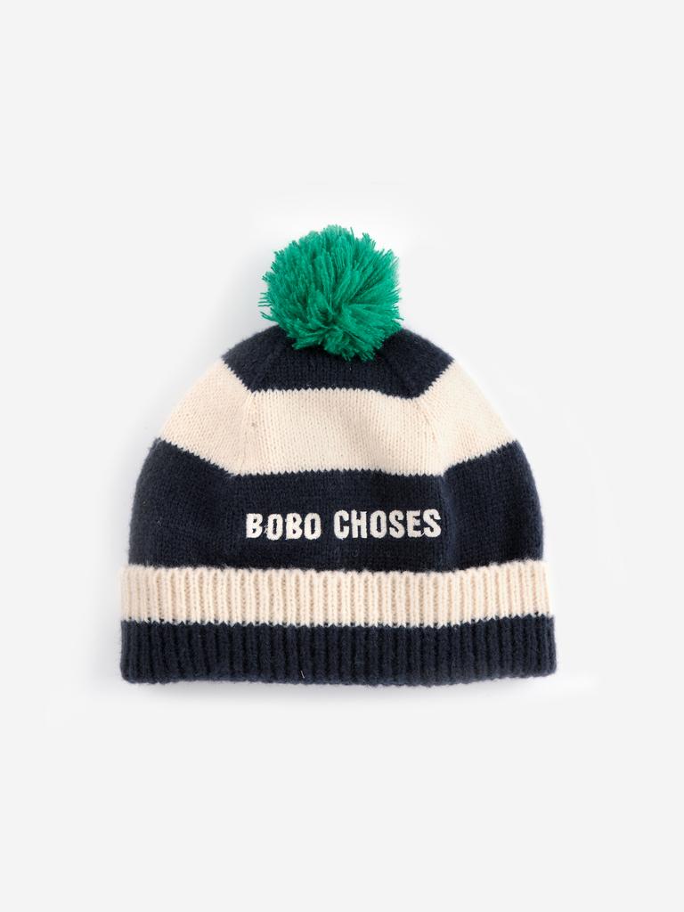 Шапка Bobo Choses "Bobo Choses striped", синій/білий