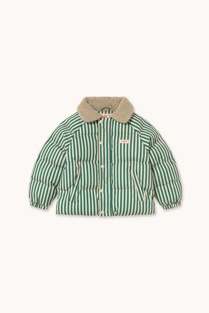 Куртка Tinycottons “GREEN STRIPES", зелений/молочний