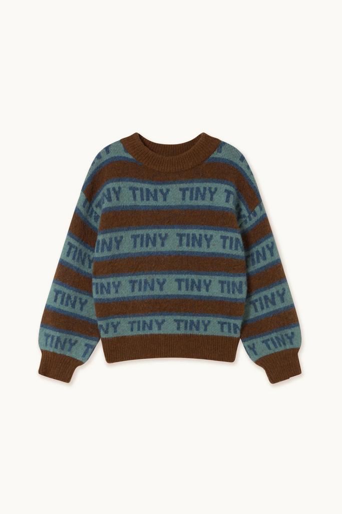 Светр Tinycottons "TINY", коричневий/синій