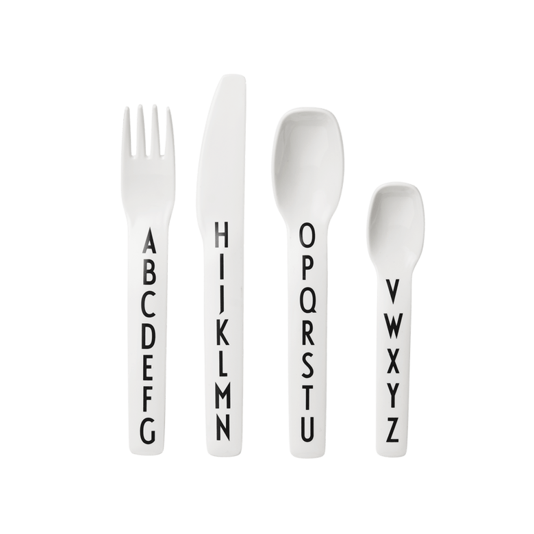 Набор столових предметів Design Letters, білий