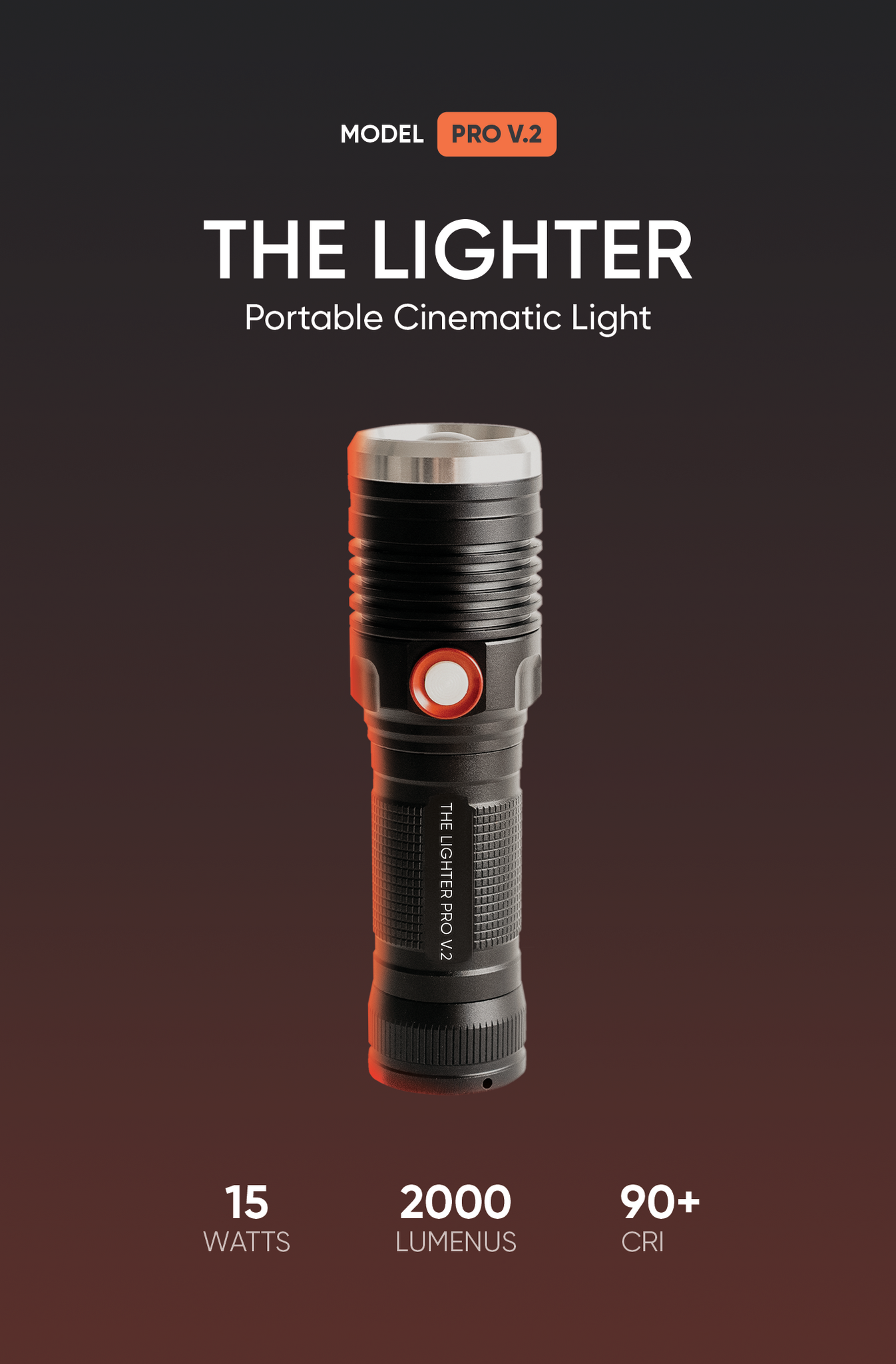 Фотоліхтар The Lighter PRO v.2 – 2000 Люмен, компактний LED світло