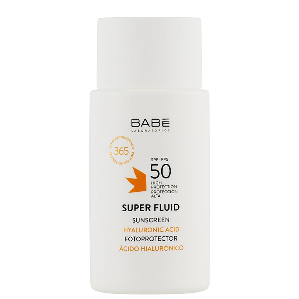 BABE LABORATORIOS Sun Protection Hyaluronic Acid Super Fluid SPF50 - Сонцезахисний суперфлюїд SPF 50 з гіалуроновою кислотою