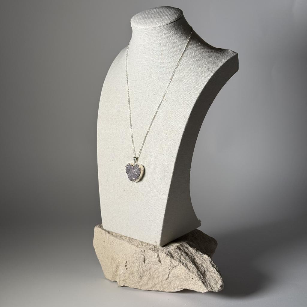 Heart-Shaped Amethyst Pendant