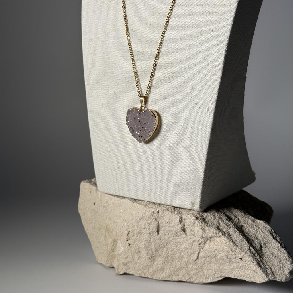 Heart-Shaped Agate Pendant