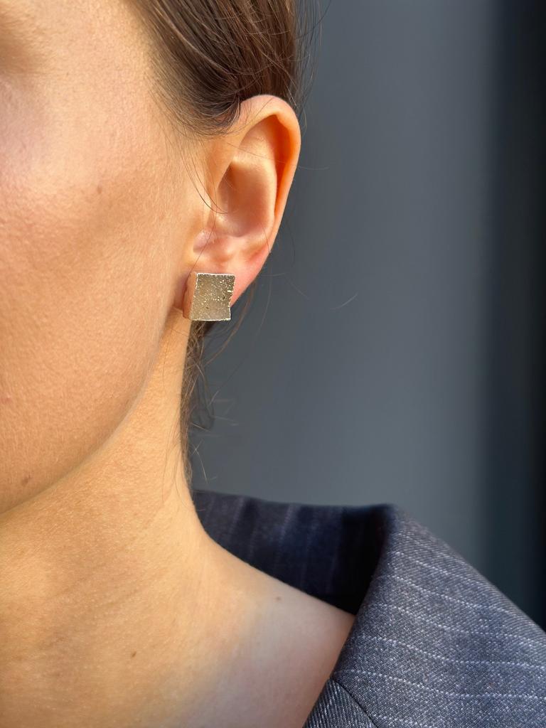 Light Druzy Agate Earrings