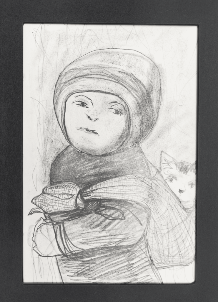 A boy and a cat (original)