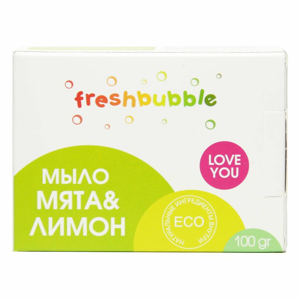 ДЛЯ ДОМА И УБОРКИ > Мыло хозяйственное Мята и лимон, Freshbubble купить в  интернет-магазине