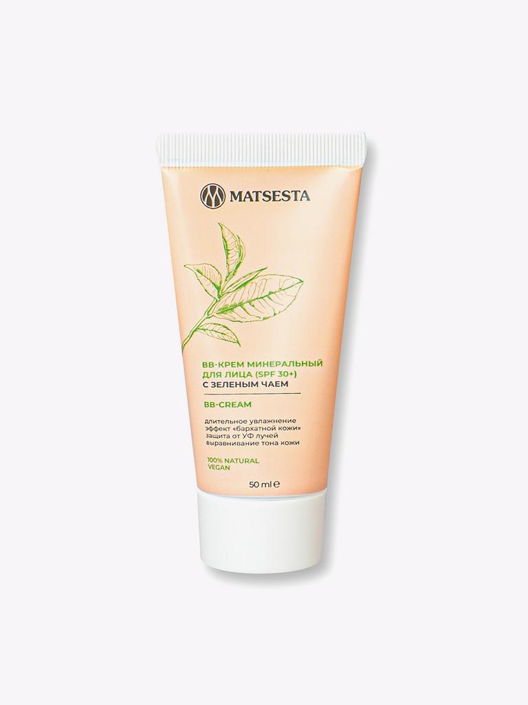 ВВ-крем минеральный для лица, SPF 30+, с зелёным чаем Matsesta, 50 мл